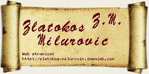 Zlatokos Milurović vizit kartica